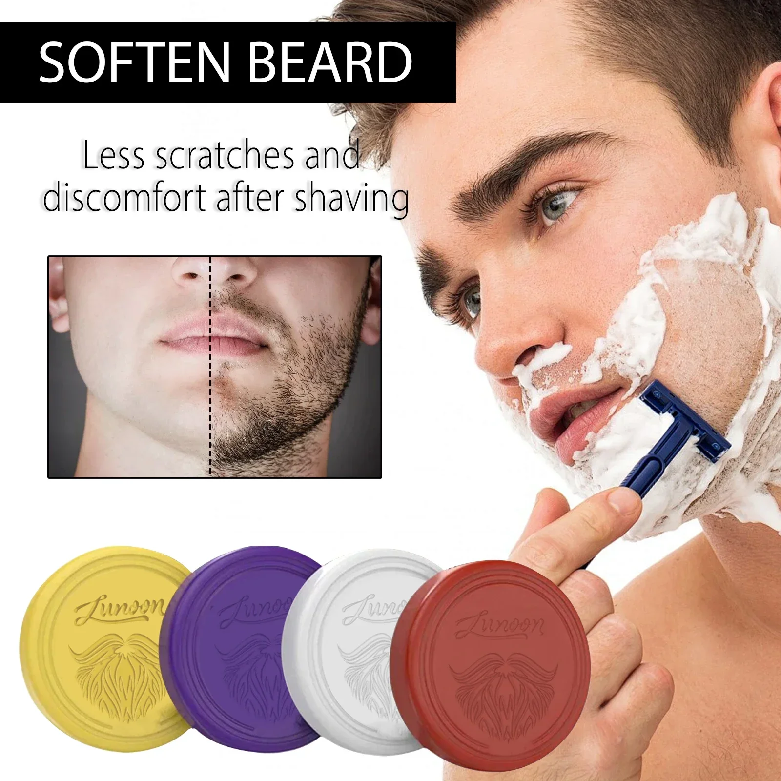 4/1pcs Mens Beard Shaving Soap - Shaving Cream recension och pris